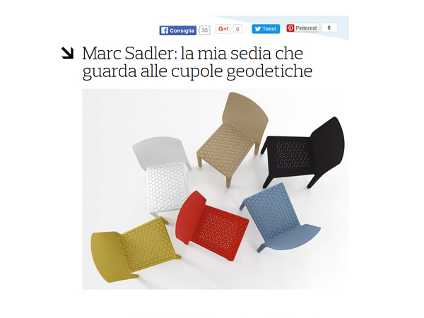 Casa&Design | Marc Sadler, la mia sedia che guarda alle cupole geodetiche